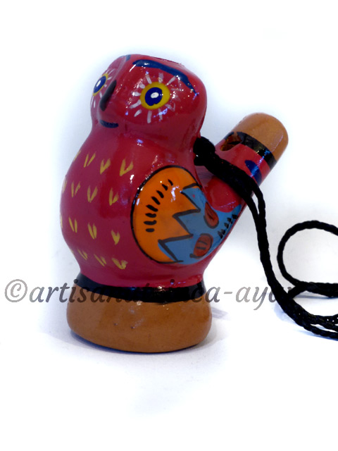 Sifflet oiseau d'eau avec corde, artisanat en argile, en céramique
