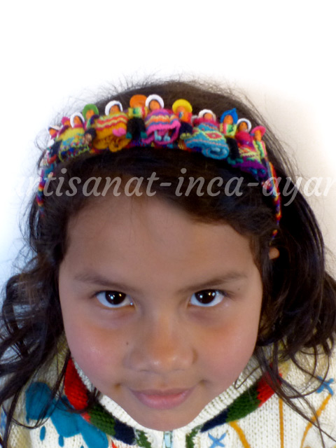 Bandeau en Laine avec Oreillettes en laine d'Alpaga du Pérou