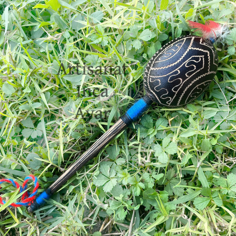 Maracas shipibo ruban bleu